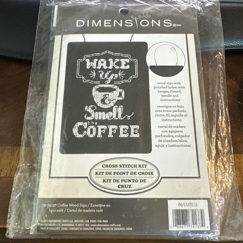 Dimensions"Wake Up and Smell the Coffee" wood sign to hang For The Coffee Lover